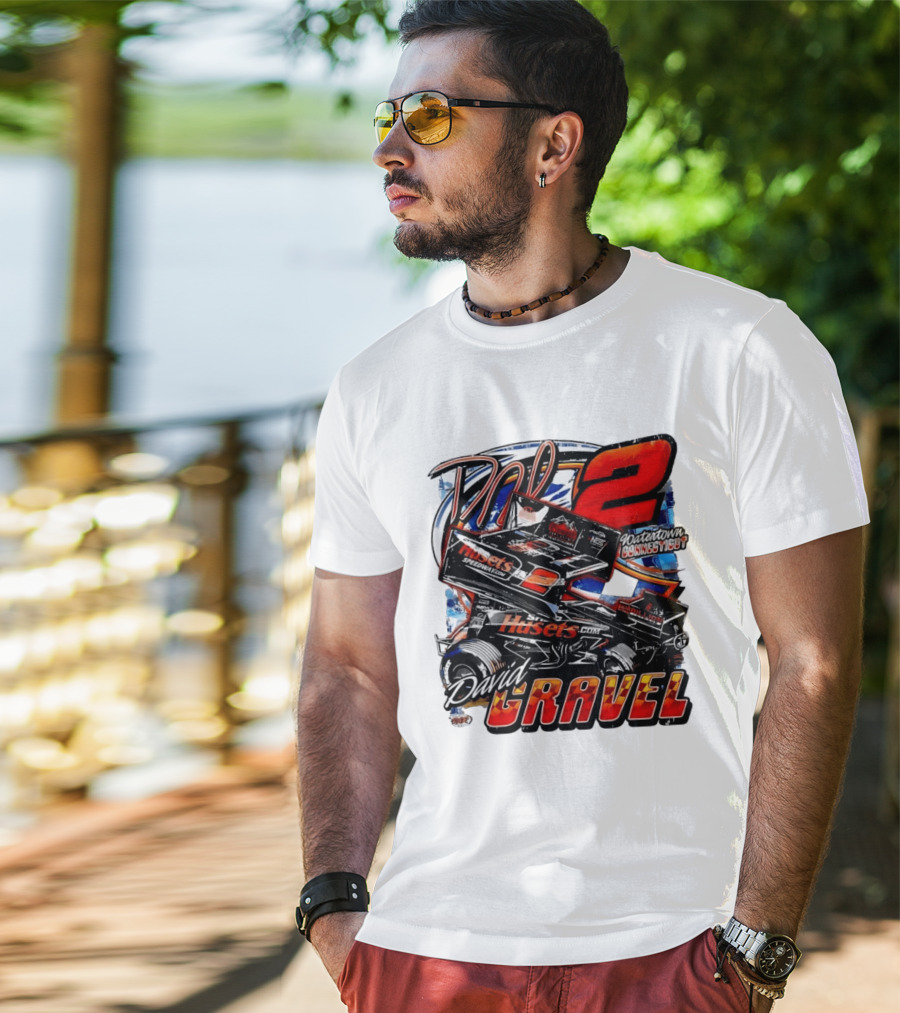 David Gravel Big Game Motorsports Sprint Car 2 Watertown Connecticut Huset's Speedway NOS T-Shirt