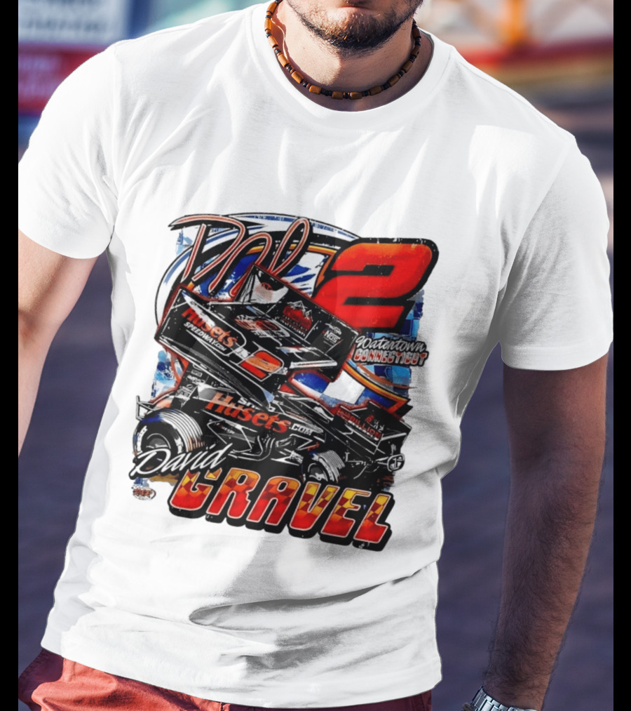 David Gravel Big Game Motorsports Sprint Car 2 Watertown Connecticut Huset's Speedway NOS T-Shirt