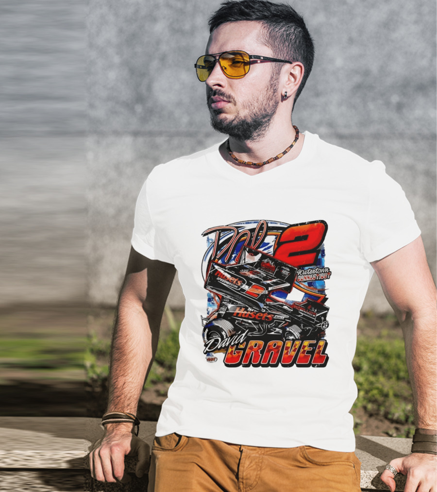 David Gravel Big Game Motorsports Sprint Car 2 Watertown Connecticut Huset's Speedway NOS T-Shirt