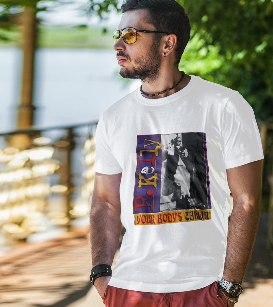 R Kelly Your Body's Callin' Vintage Style Avec Photo Iconique Et Couleurs Vives T-Shirt