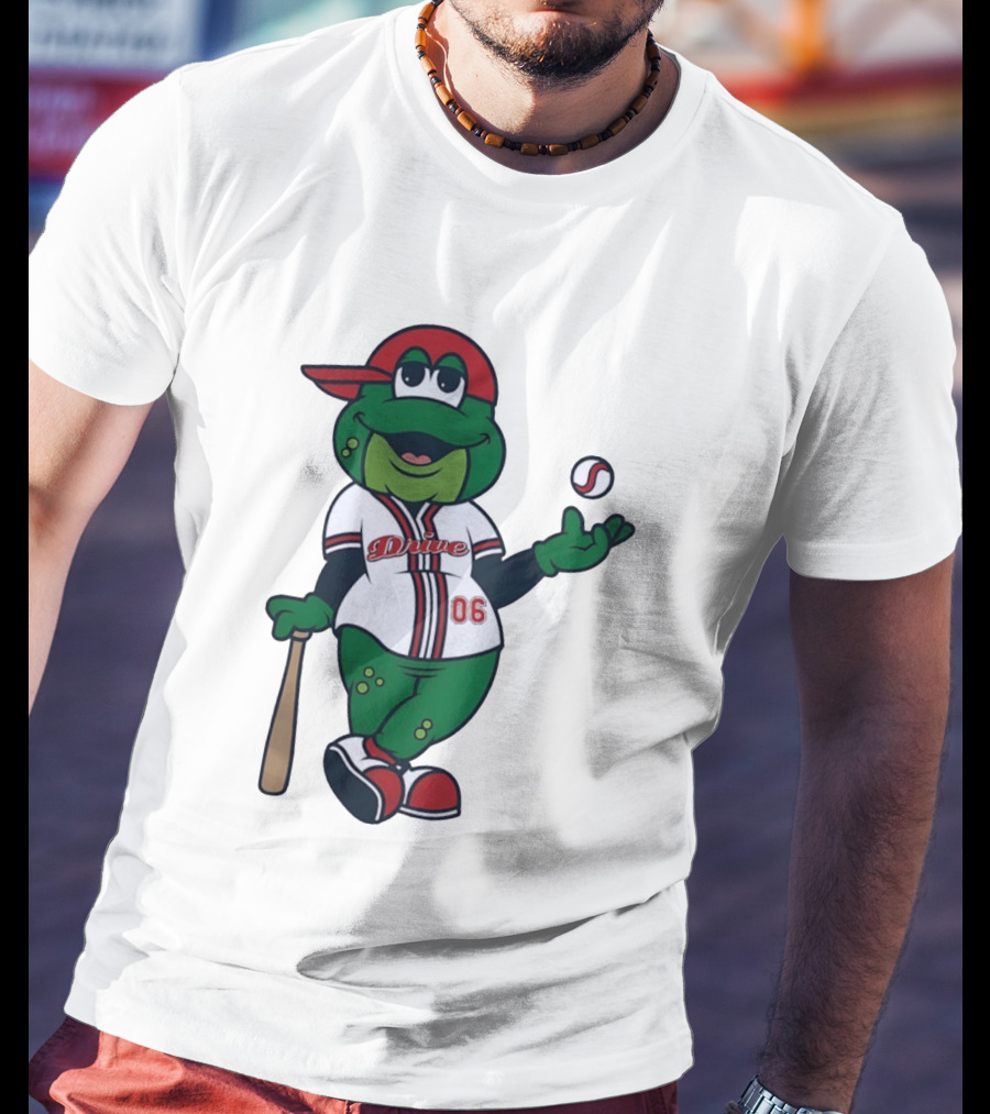 Greenville Drive Reedy Rip'it Frog Baseball Mascot 06 T-Shirt