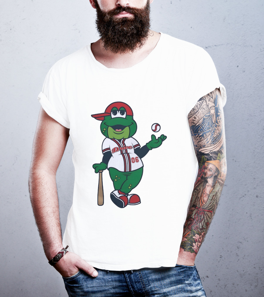 Greenville Drive Reedy Rip'it Frog Baseball Mascot 06 T-Shirt