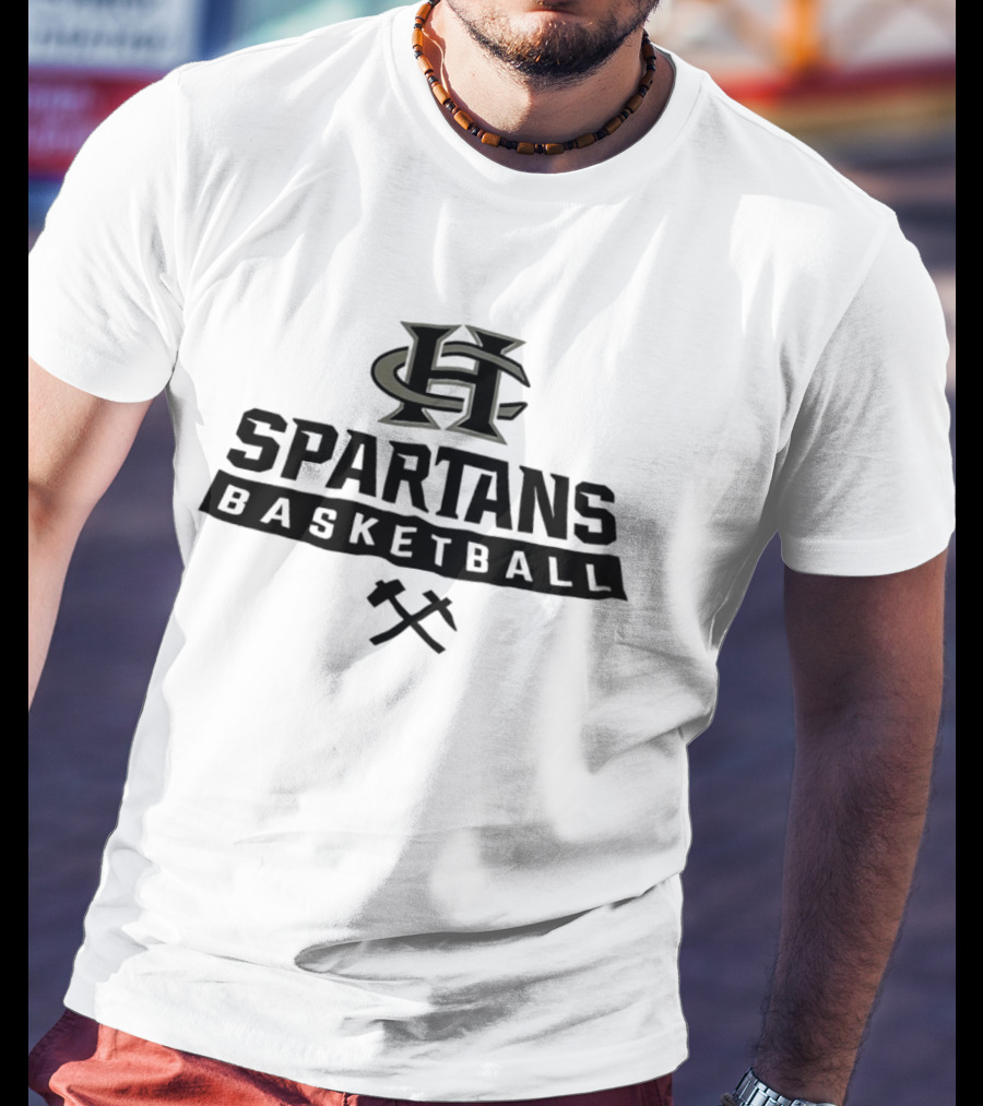Francis Howell Central Spartans Basketball H C Logo And Crossed Axes T-Shirt