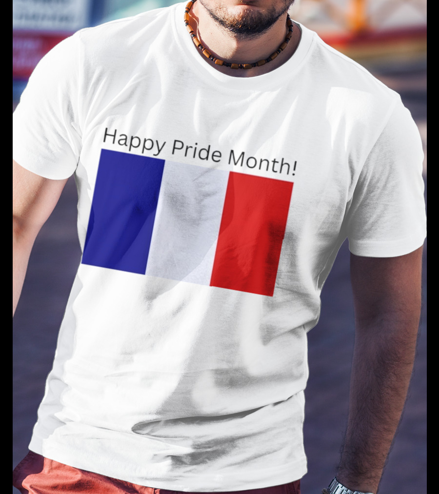Happy Pride Month France Flag Celebration T-Shirt