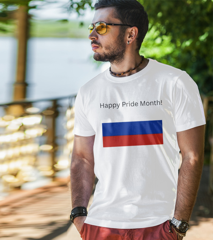 Happy Pride Month Celebration Russia Flag T-Shirt