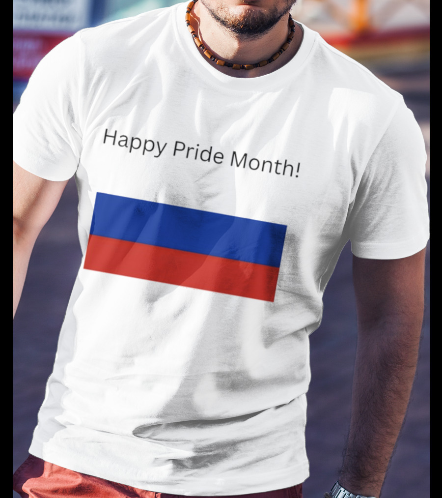 Happy Pride Month Celebration Russia Flag T-Shirt