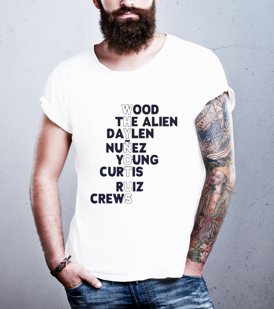 Washington Baseball Players Wood The Alien Daylen Nuñez Young Curtis Ruiz Crews Why Not Us T-Shirt