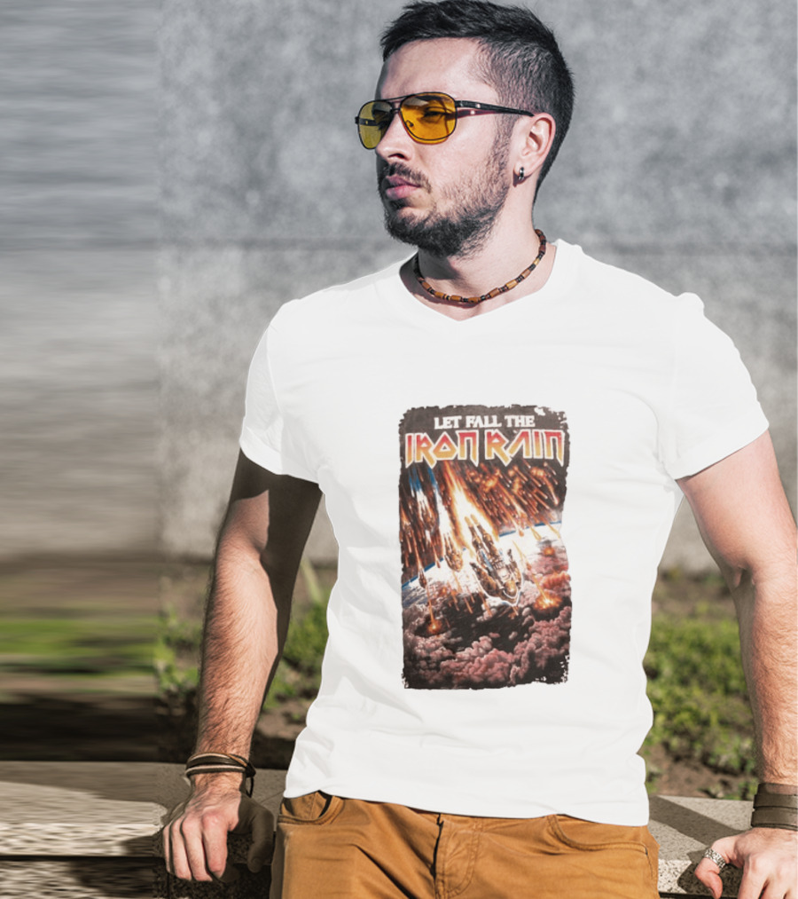 Let Fall The Iron Rain Outer Space Meteor Invasion Explosion T-Shirt