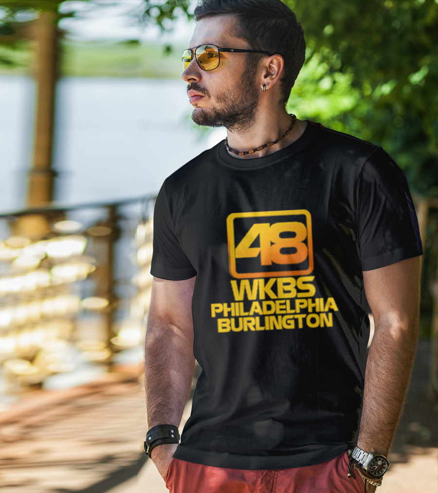 48 WKBS Philadelphia Burlington Vintage Television Broadcast T-Shirt