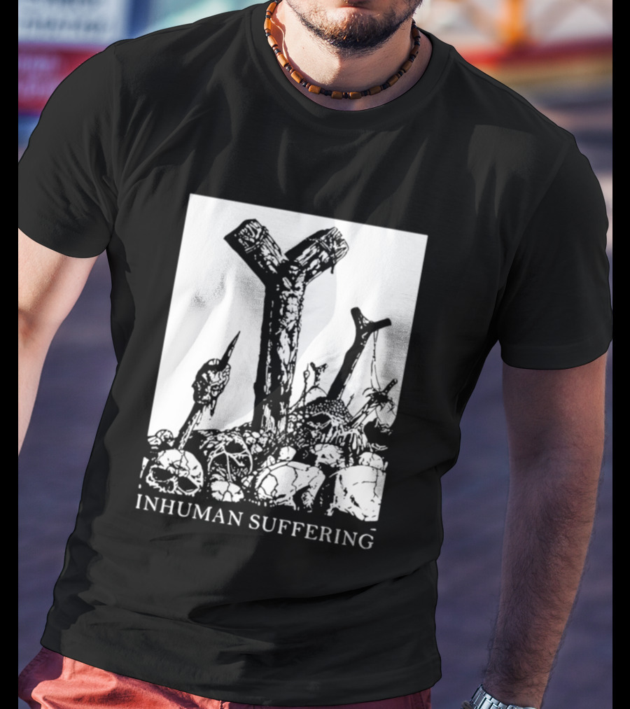 Death Metal Black Metal Extreme Metal Gothic Inhuman Suffering Skulls Swords T-Shirt