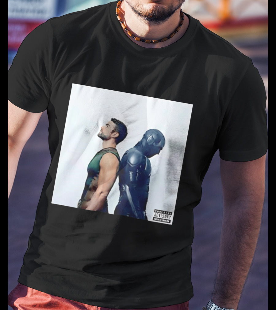 The Deep And Black Noir The Boys Parental Advisory Iconic Character Duo T-Shirt