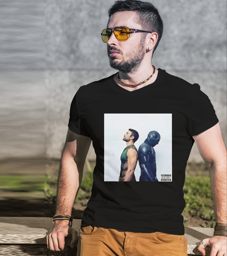 The Deep And Black Noir The Boys Parental Advisory Iconic Character Duo T-Shirt