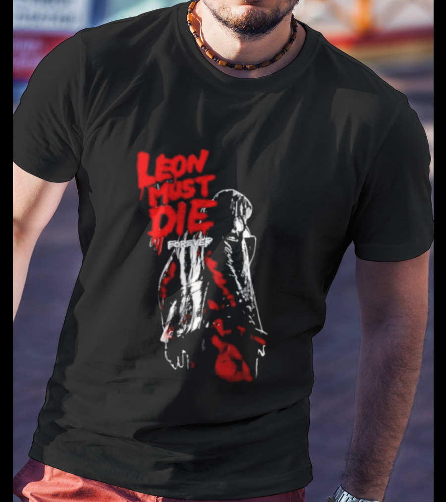 Leon Must Die Forever Red T-Shirt