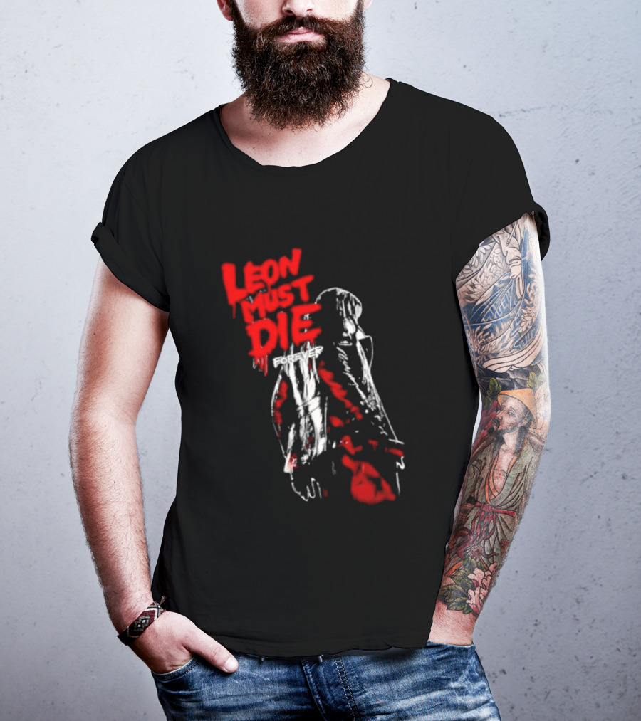 Leon Must Die Forever Red T-Shirt
