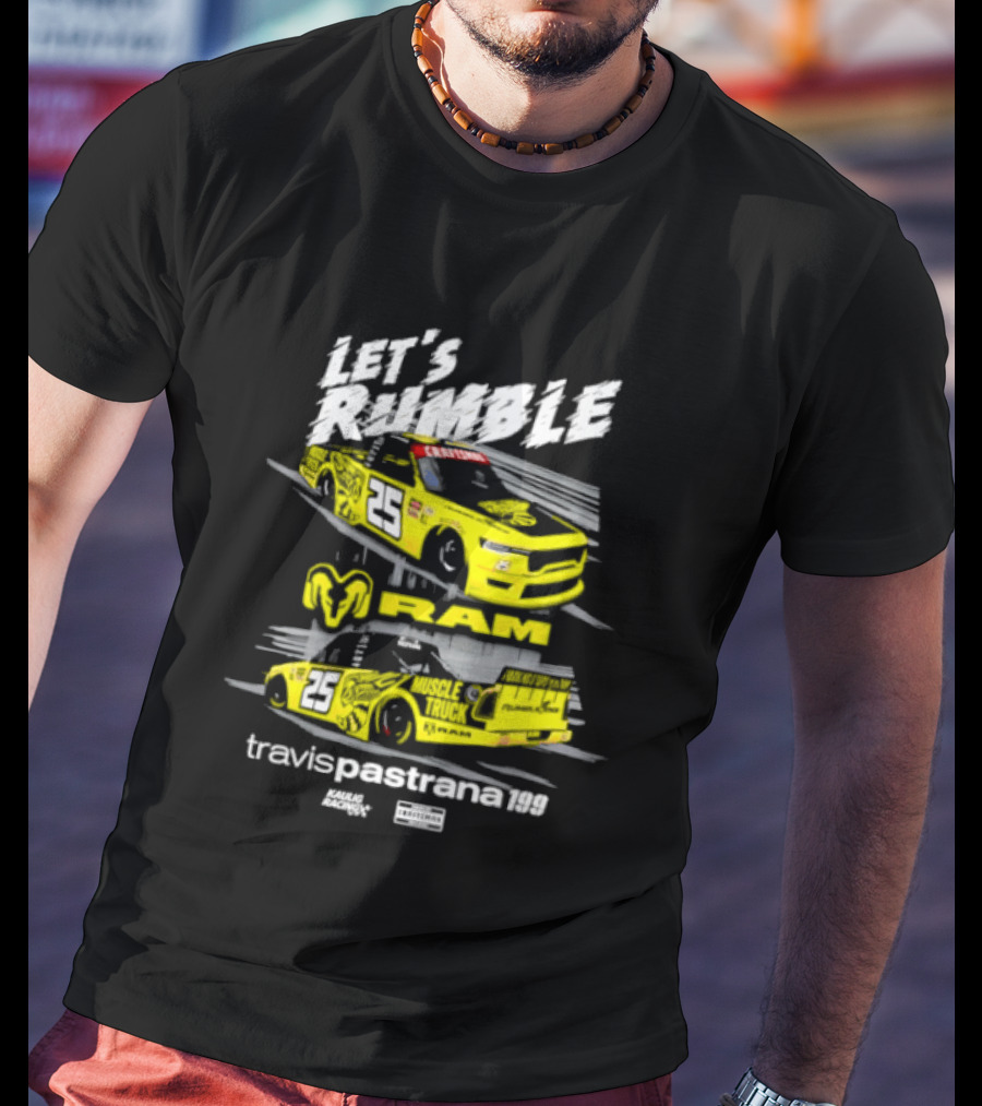 Let's Rumble RAM Travis Pastrana 25 Muscle Truck Racing T-Shirt