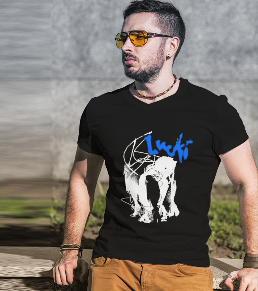 Lucki Alt Heavy Metal Style White Abstract T-Shirt