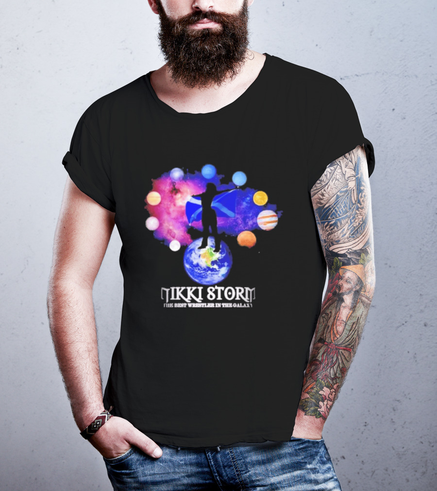 Nikki Storm Best Wrestler Galaxy Scotland Planets Cosmic Flag T-Shirt