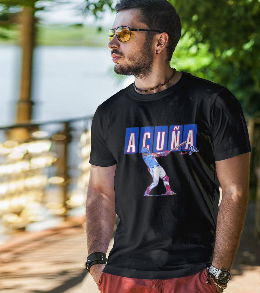 ATL Ronald Acuña Jr Slugger Swing Action T-Shirt