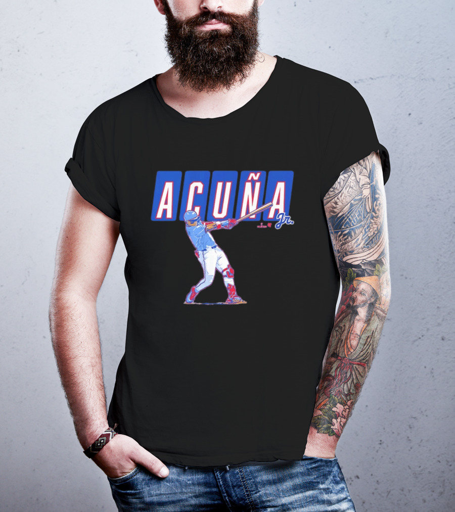 ATL Ronald Acuña Jr Slugger Swing Action T-Shirt