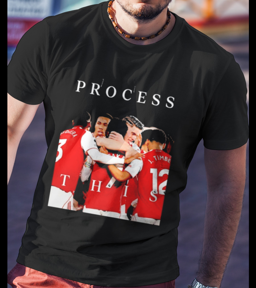 Arsenal FC Process This Team Celebration T-Shirt