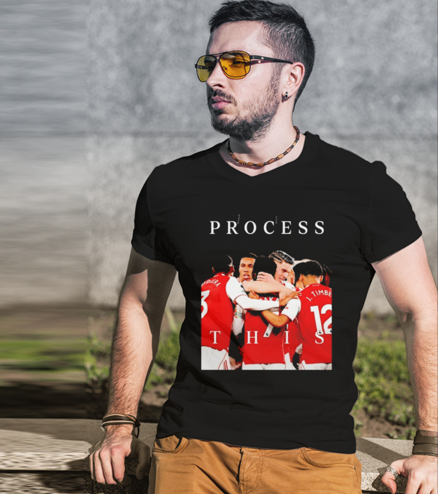 Arsenal FC Process This Team Celebration T-Shirt
