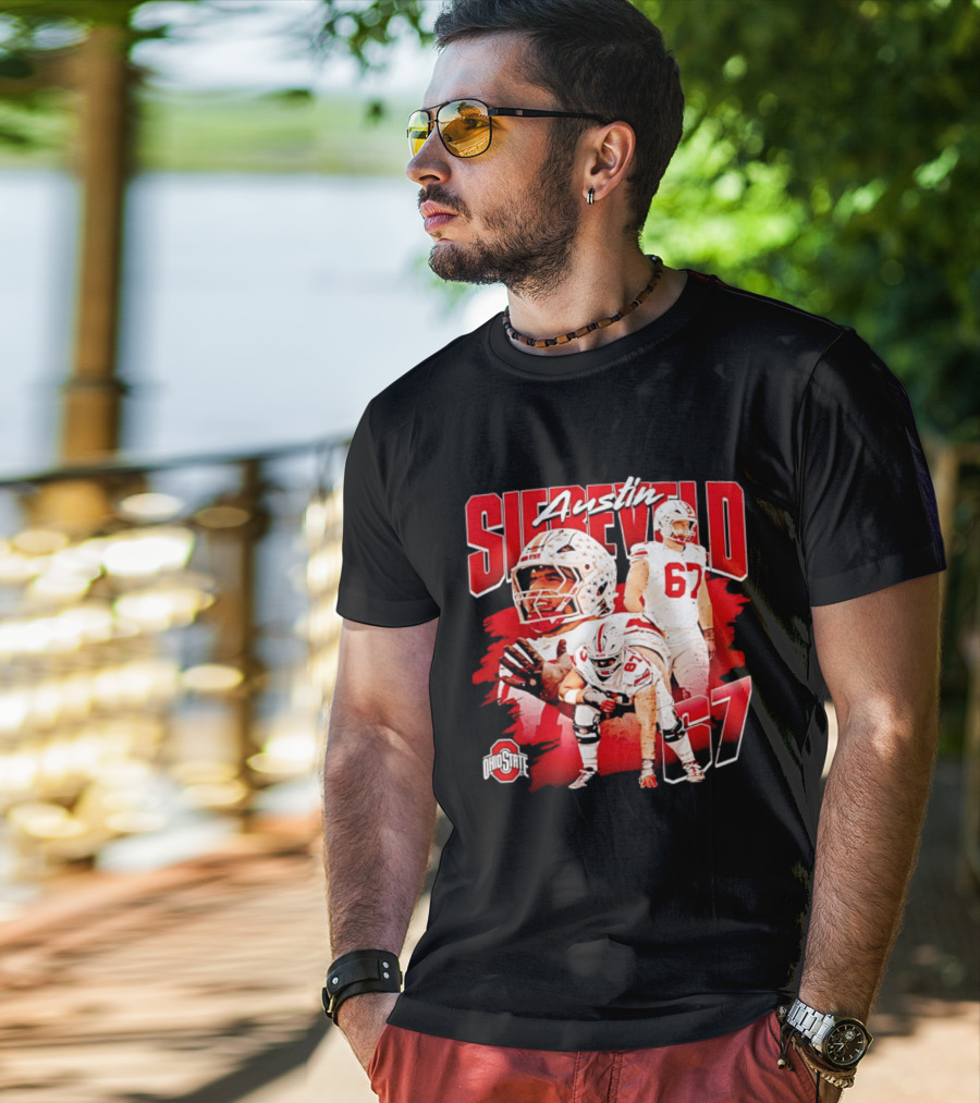 Austin Siereveld 67 Ohio State Buckeyes Football Player T-Shirt