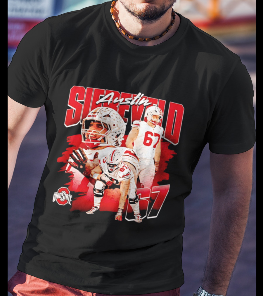 Austin Siereveld 67 Ohio State Buckeyes Football Player T-Shirt