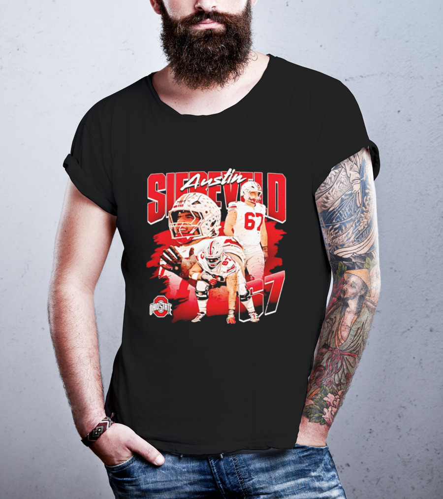 Austin Siereveld 67 Ohio State Buckeyes Football Player T-Shirt