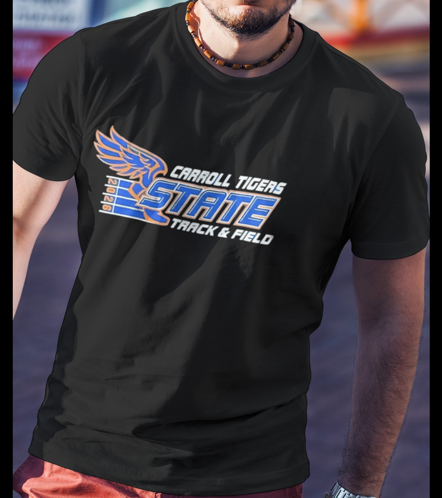 Carroll Tigers 2026 State Track And Field Winged Foot T-Shirt