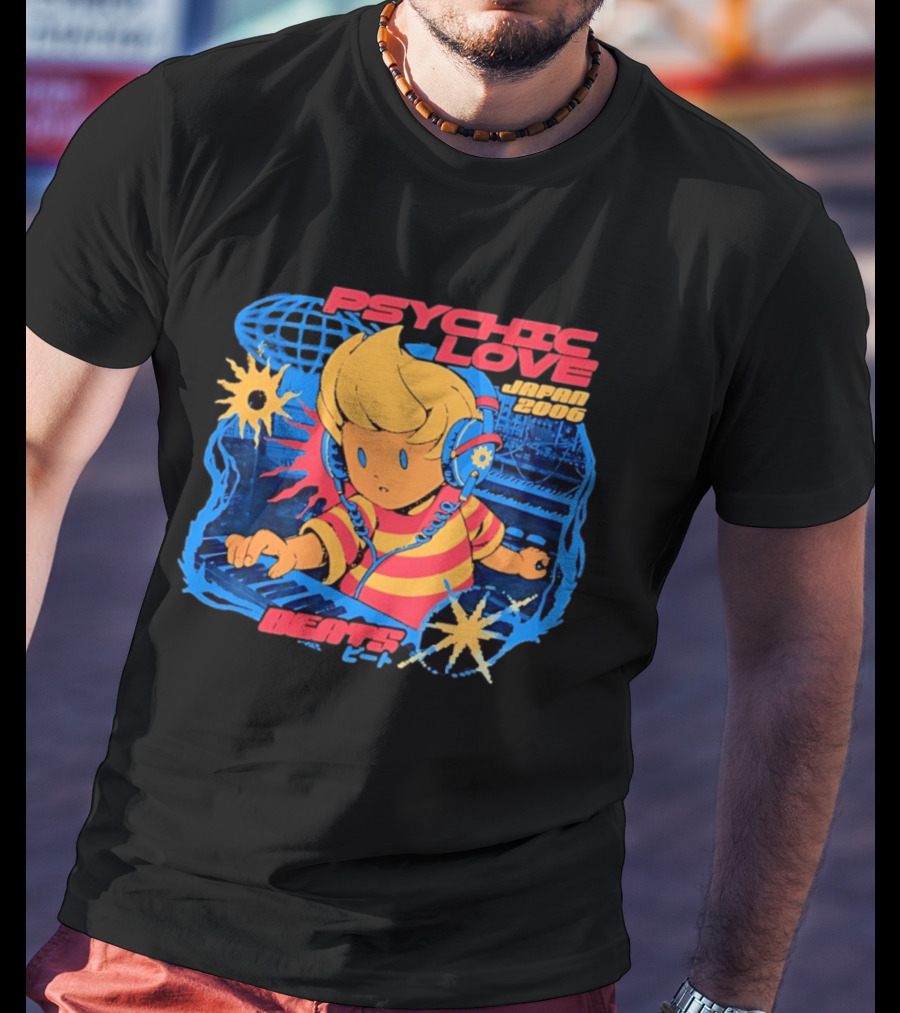 Psychic Love Japan 2006 Beats Retro Gaming Vibe T-Shirt