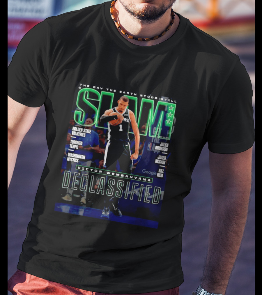 SLAM The Day The Earth Stood Still Victor Wembanyama Declassified San Antonio Spurs T-Shirt