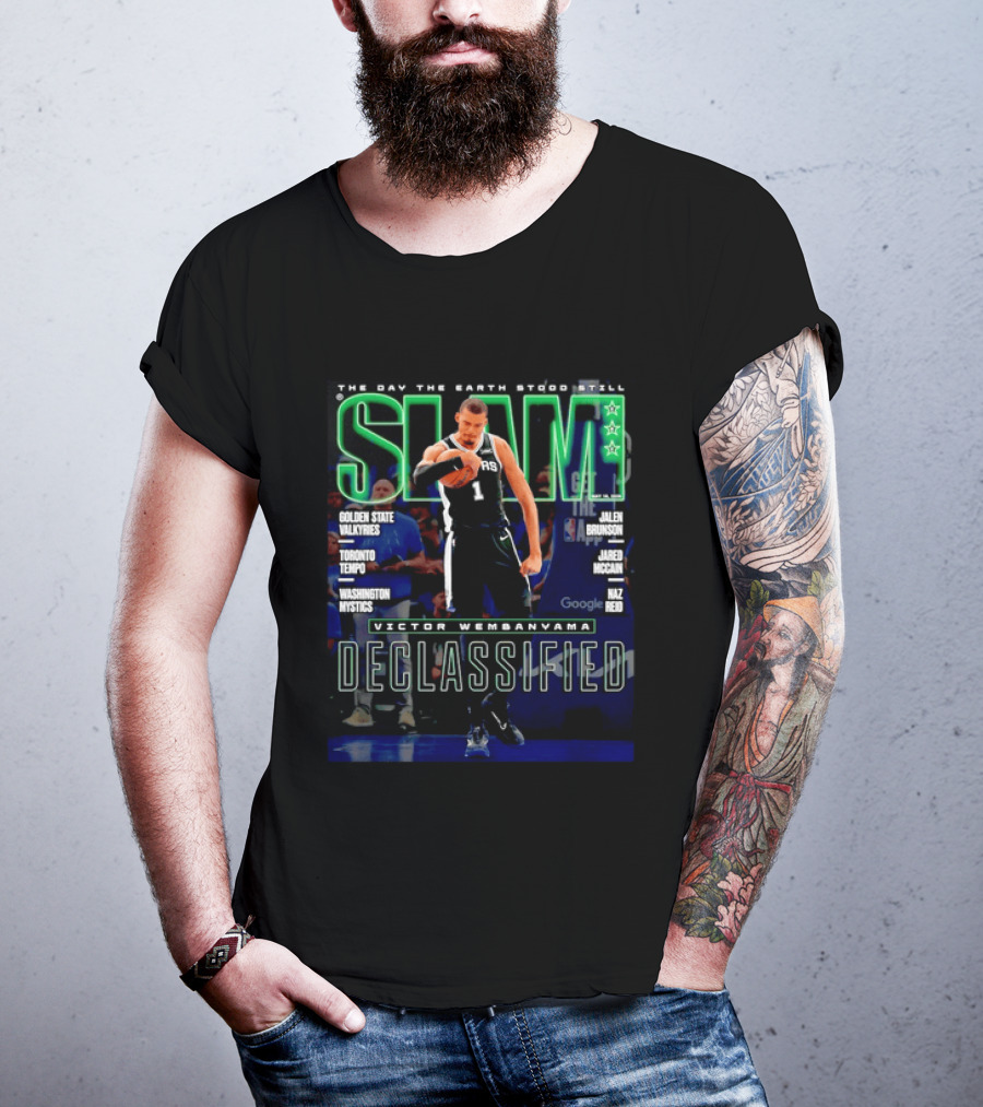 SLAM The Day The Earth Stood Still Victor Wembanyama Declassified San Antonio Spurs T-Shirt