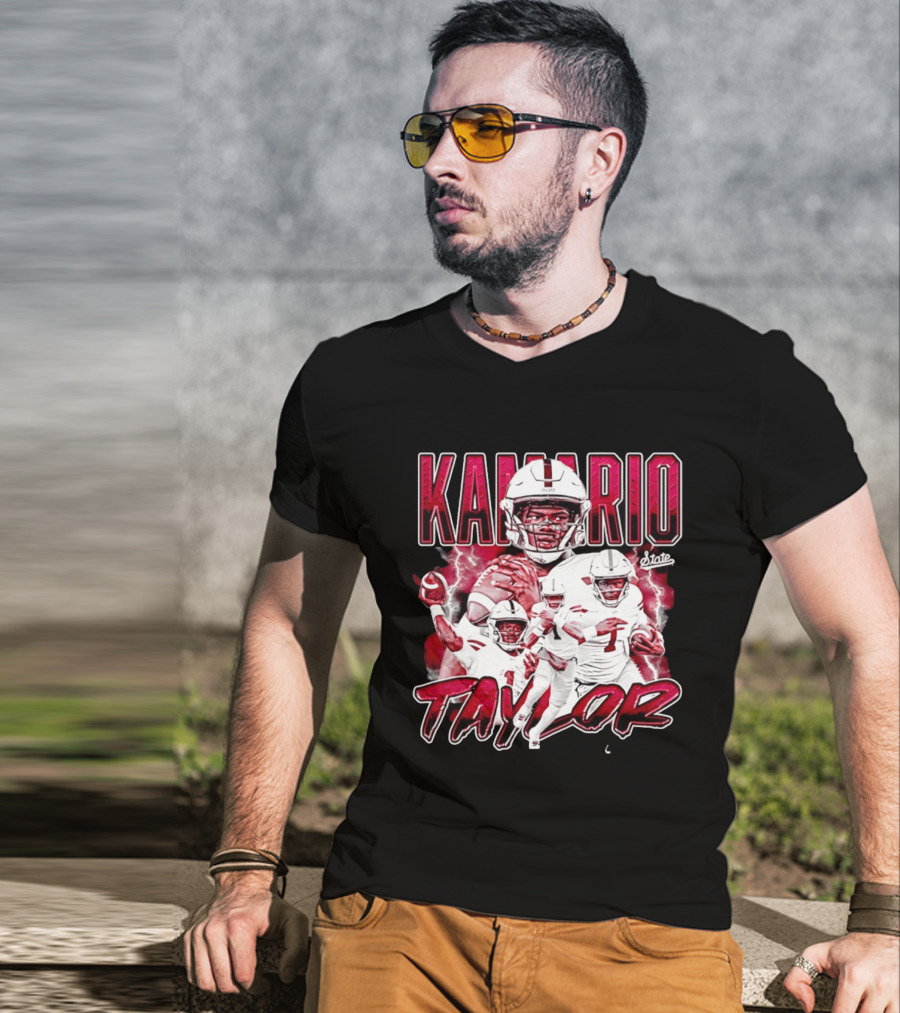 Mississippi State Bulldogs KaMario Taylor Number 1 Football State T-Shirt