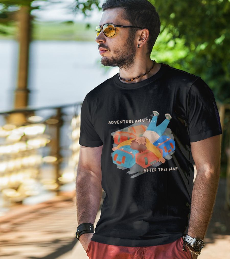 Adventure Awaits After This Nap On Suitcases Traveler T-Shirt