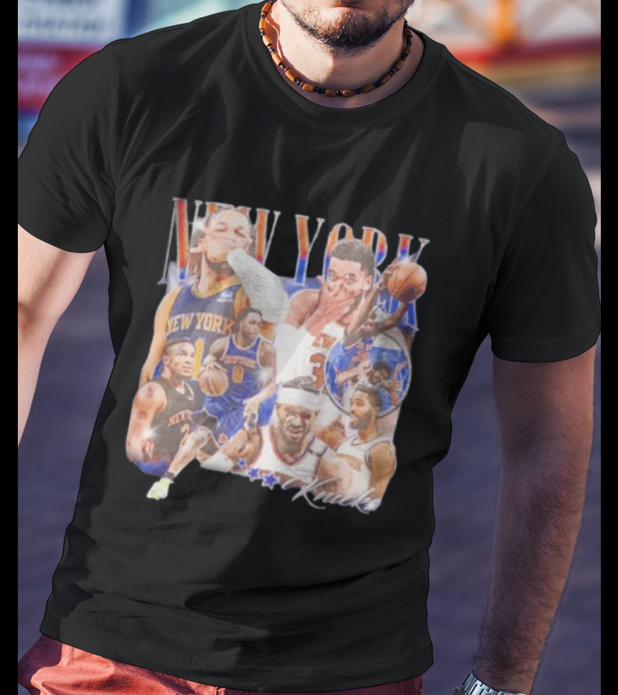 New York Knicks Jalen Brunson NBA Stars Collage T-Shirt