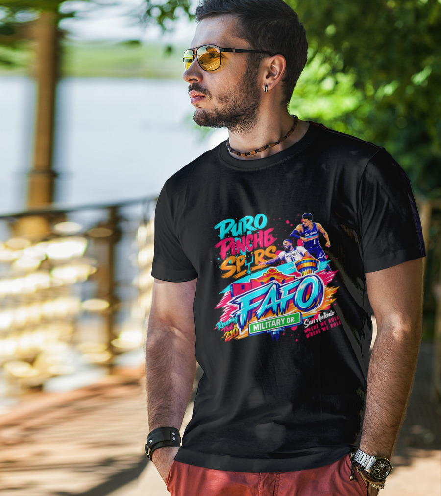 San Antonio Spurs FAFO Puro Pinche Spurs Military Dr Battles 2020 T-Shirt