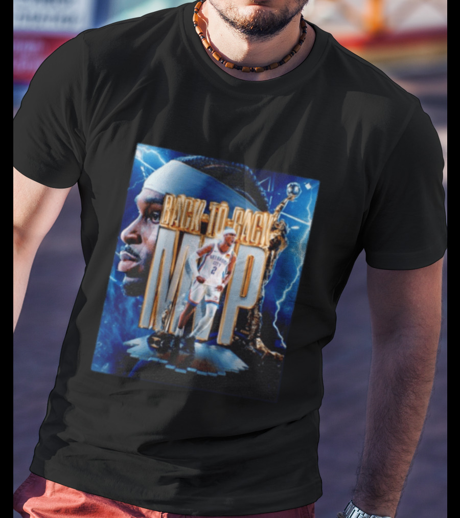Shai Gilgeous Alexander Oklahoma City Back To Back MVP NBA Thunder T-Shirt