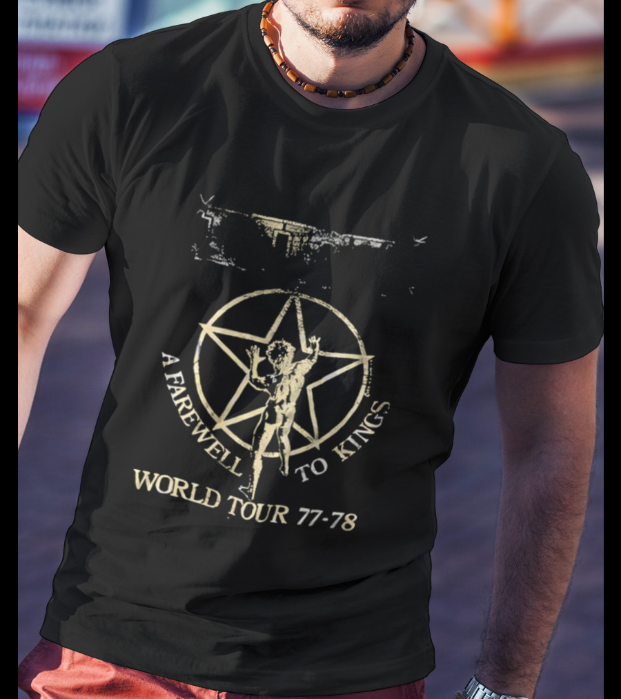 A Farewell To Kings World Tour 77 78 Pentagram T-Shirt