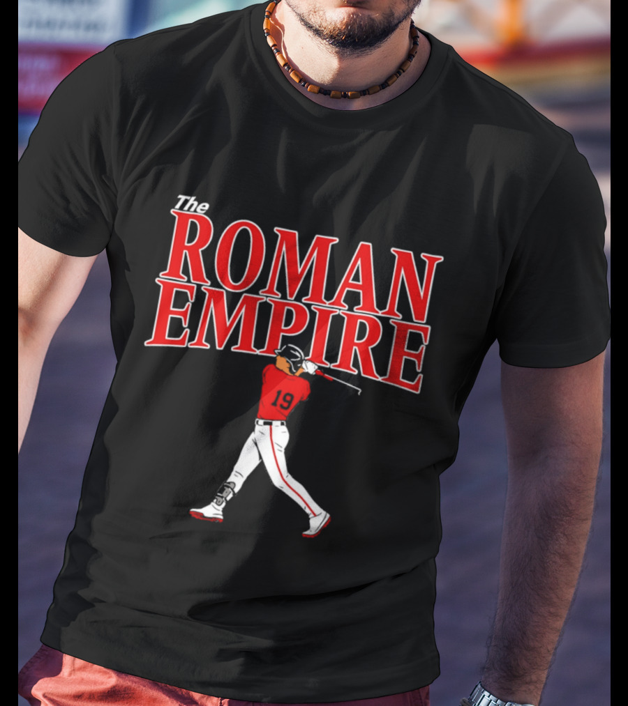 The Roman Empire Number 19 Red Baseball Boston T-Shirt