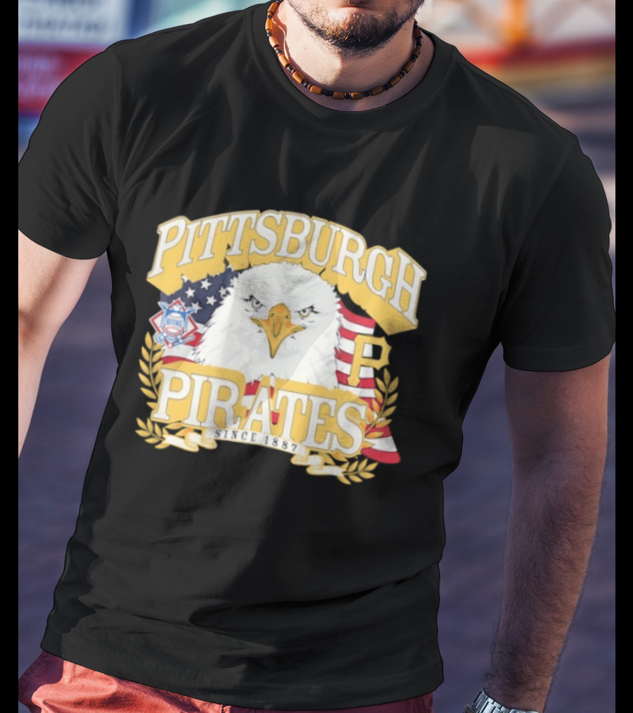 Pittsburgh Pirates National League Eagle America's 250th Anniversary Celebration T-Shirt