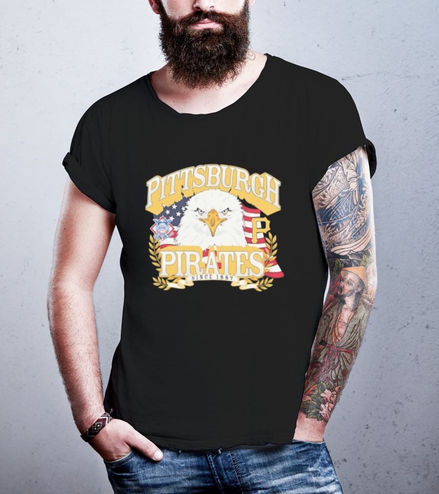 Pittsburgh Pirates National League Eagle America's 250th Anniversary Celebration T-Shirt