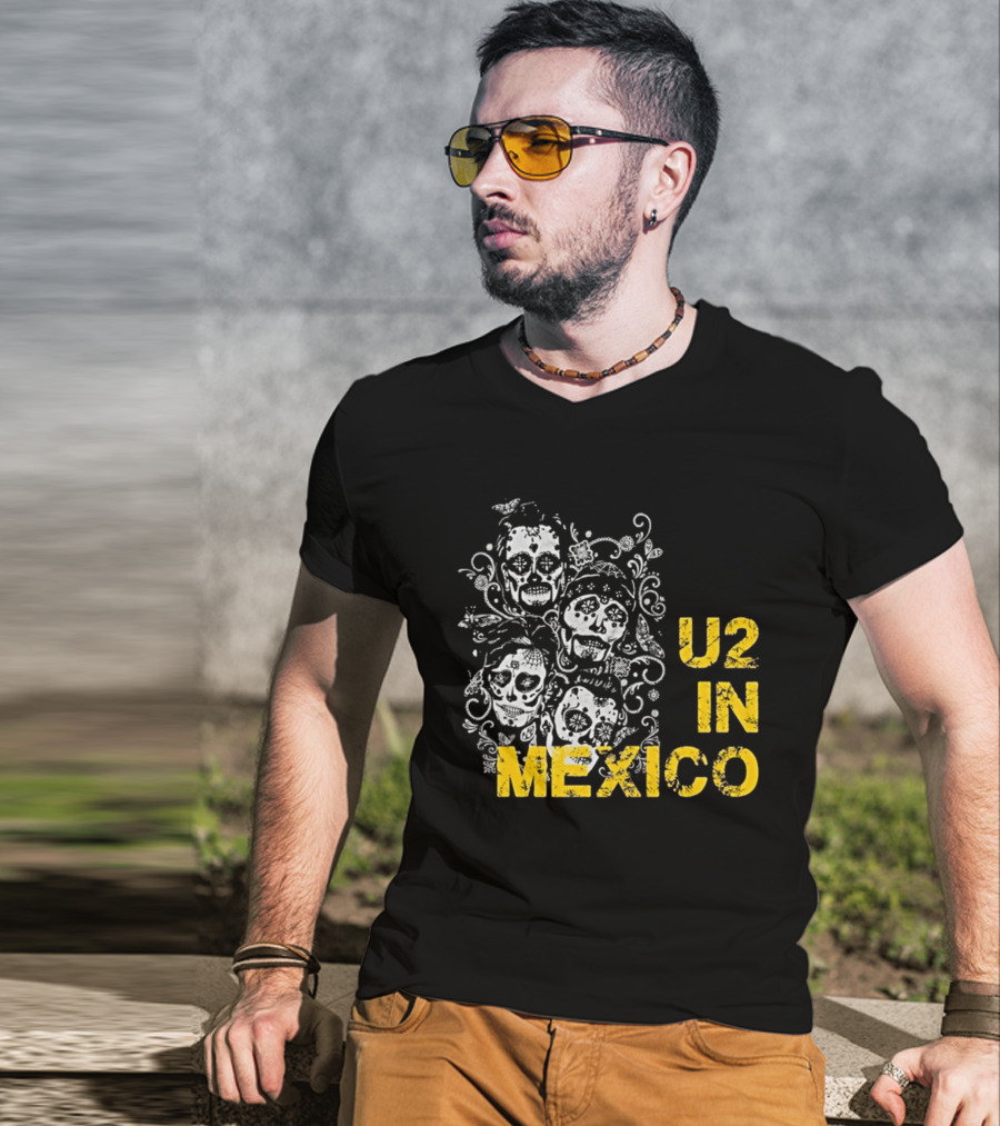 U2 In Mexico Day Of The Dead Skeleton T-Shirt