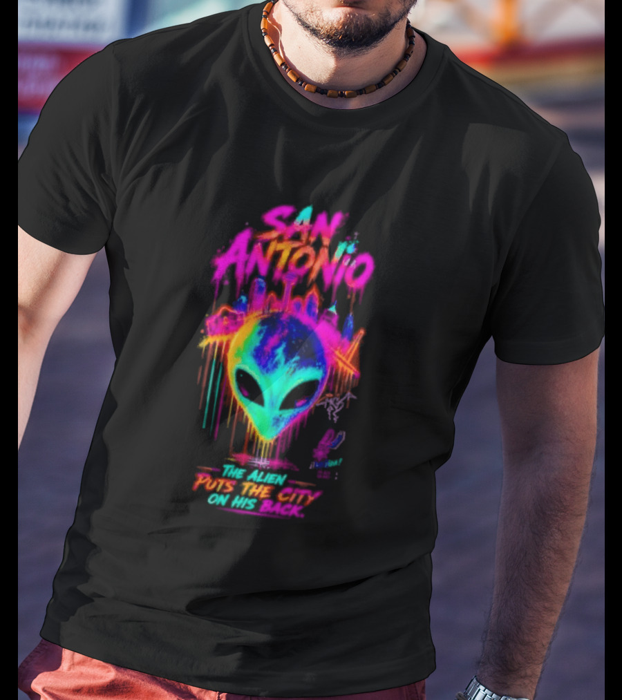 San Antonio Victor Wembanyama Alien Puts The City On His Back T-Shirt