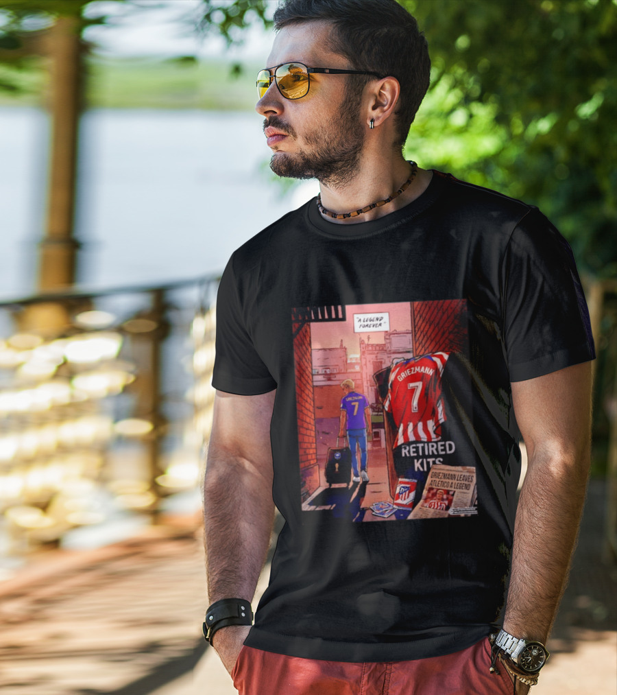 Antoine Griezmann Atlético De Madrid A Legend Forever Retired Kits Griezmann Leaves Atlético A Legend T-Shirt