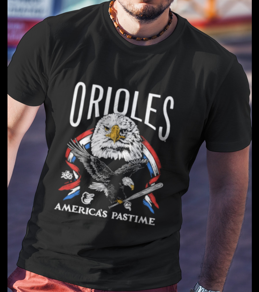 Orioles America's Pastime Bald Eagle Celebration 250th Anniversary T-Shirt