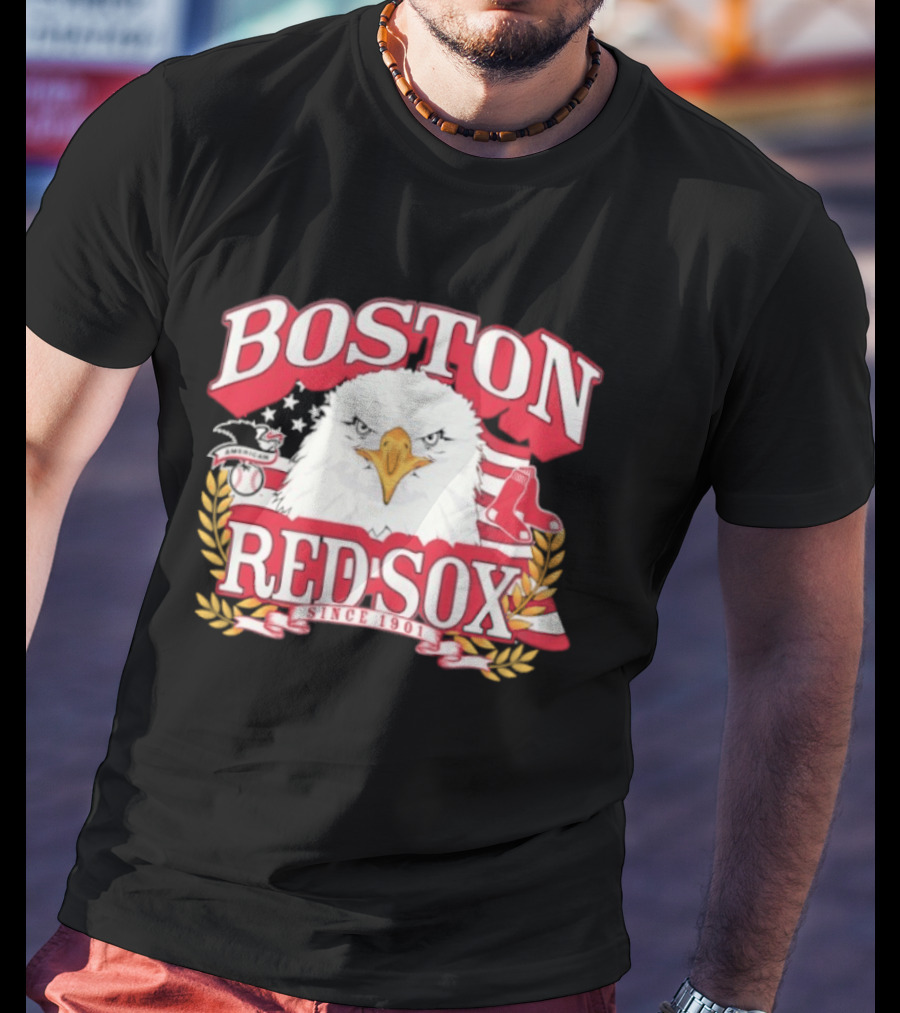 Boston Red Sox American League Eagle Patriotic Celebration Since 1901 T-Shirt