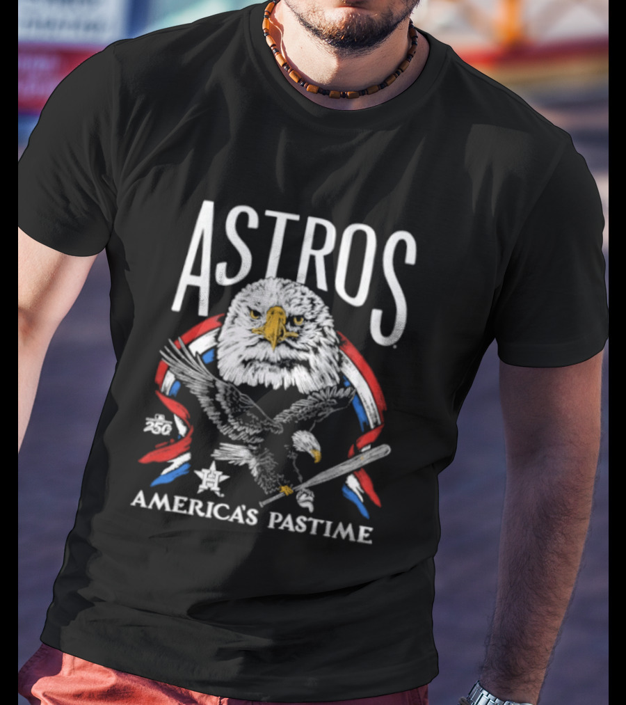 Houston Astros America's Pastime 250th Celebration Bald Eagle T-Shirt