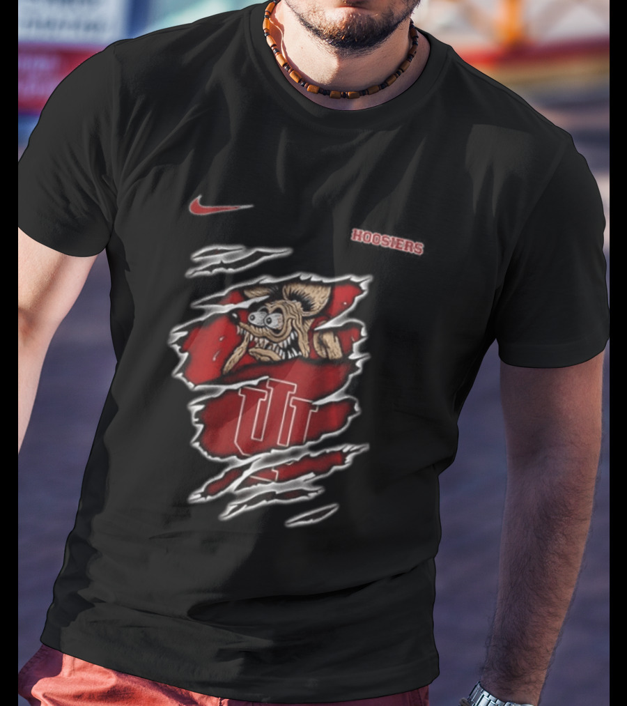 Indiana Hoosiers NCAA Rat Fink Nike Hoosiers Built To Not To Bow T-Shirt