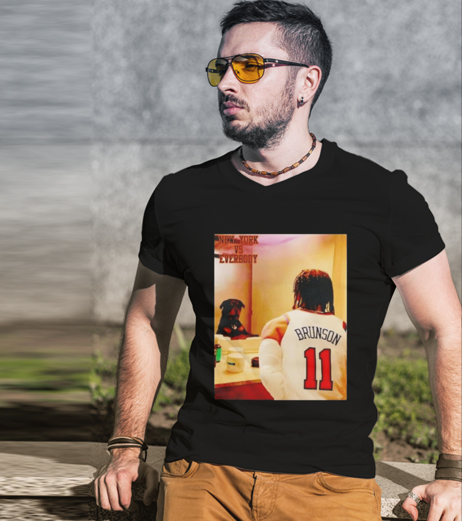 New York Vs Everybody Brunson 11 Mirror Dog T-Shirt