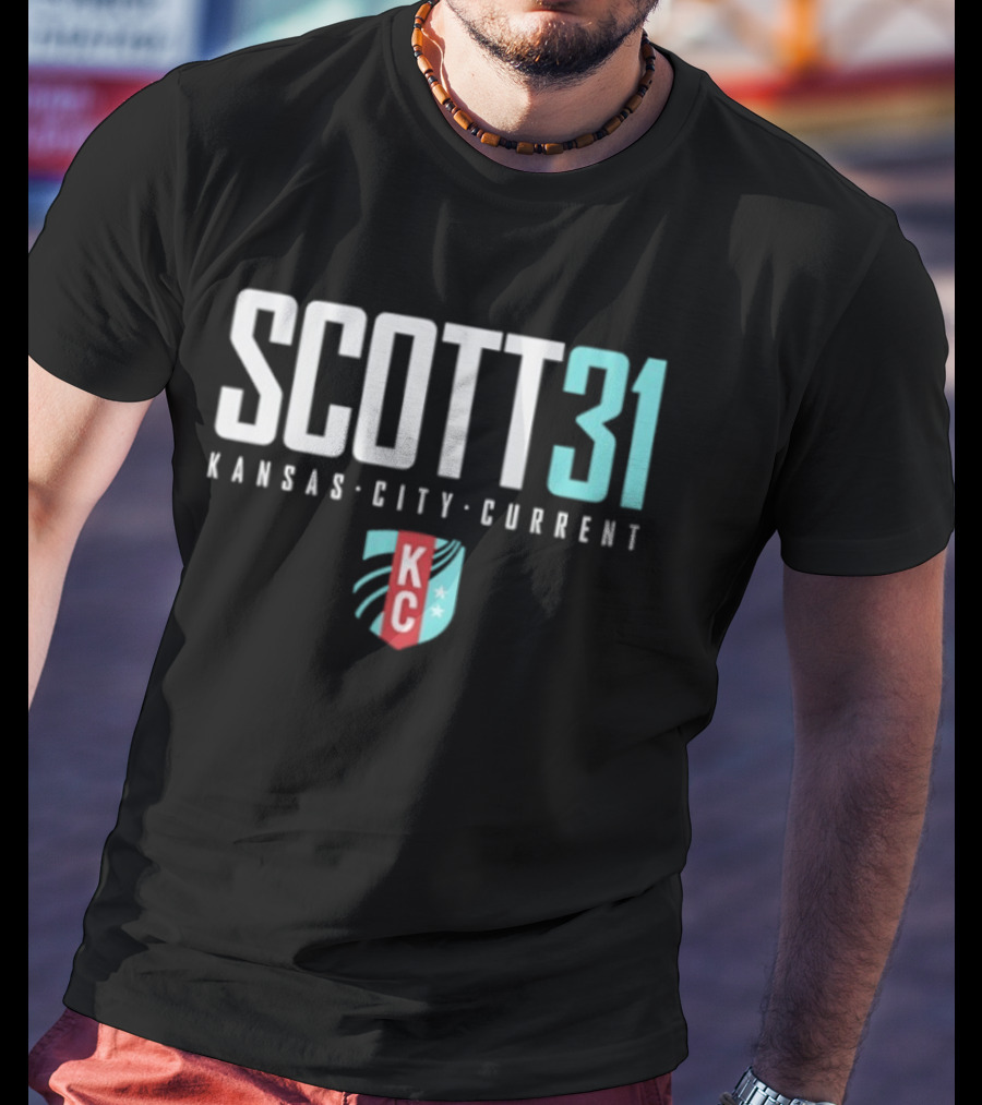 Scott 31 Kansas City Current NWSL KC Shield T-Shirt